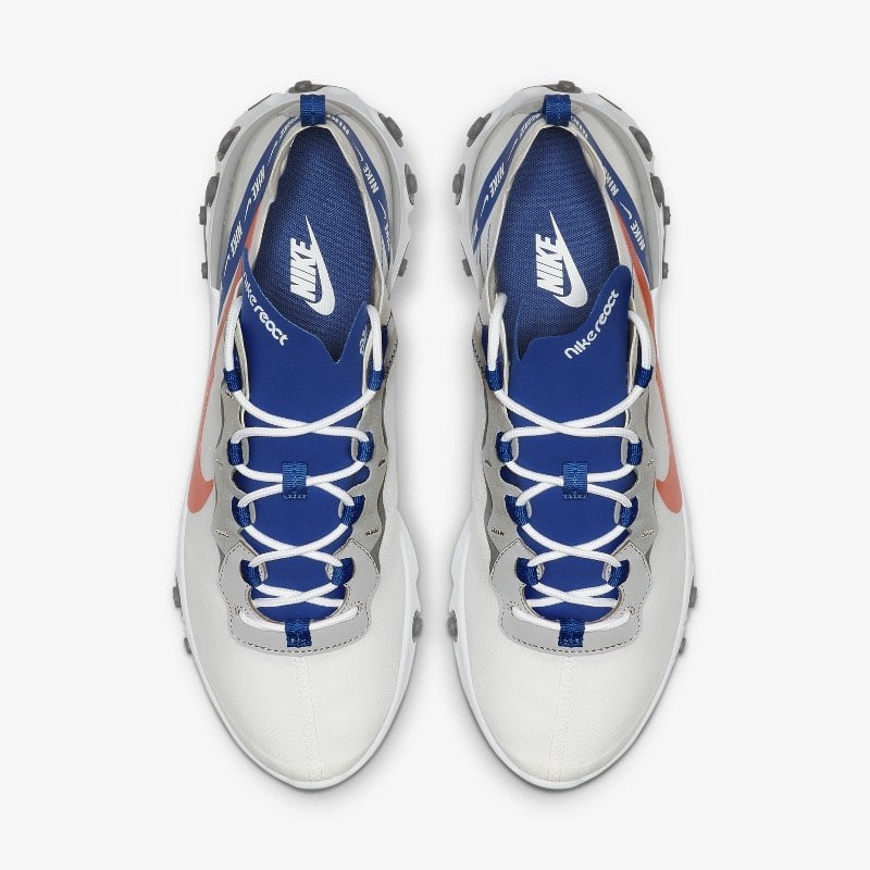 Nike react blanche online bleu rouge